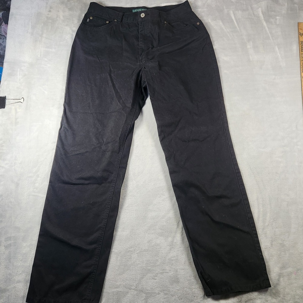 Lauren Jeans Co. Ralph Lauren Black Pants Women's Size 12 Zipper‎ Pockets